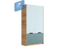 Шкаф для одежды ШК-002 РИЧ Мята/Сумеречный голубой (Стиль)