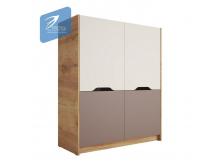 Шкаф для одежды ШК-004 РИЧ Миндаль/Глиняный серый (Стиль)