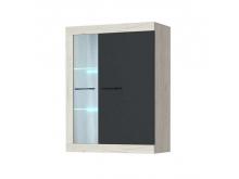 Шкаф-витрина навесной ВНС-800 Соната Крафт/Антрацит (Памир)